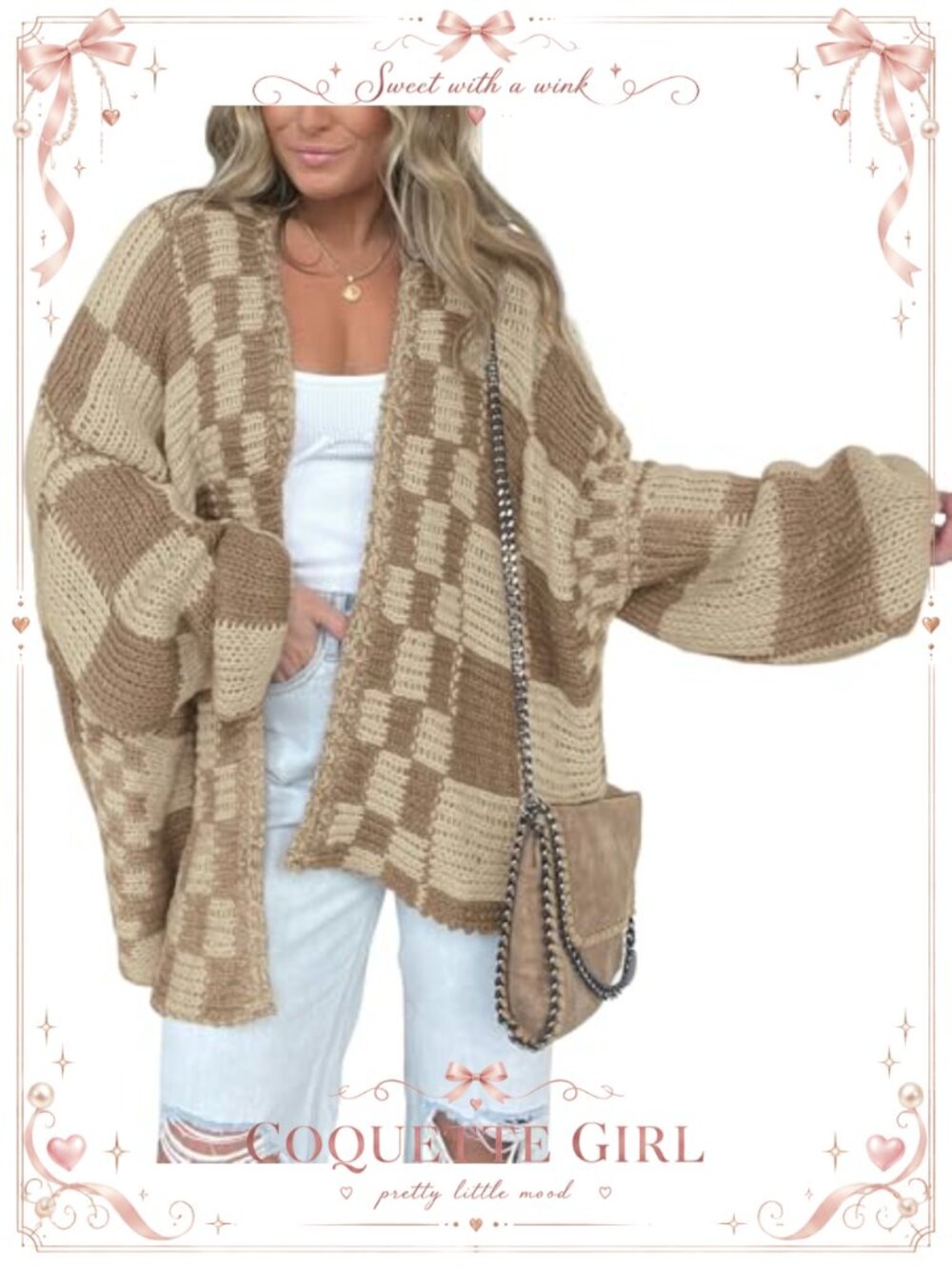 Womens Open Front Cardigan Sweater Ribbed Knit Loose Fit V-Neck Fall Winter